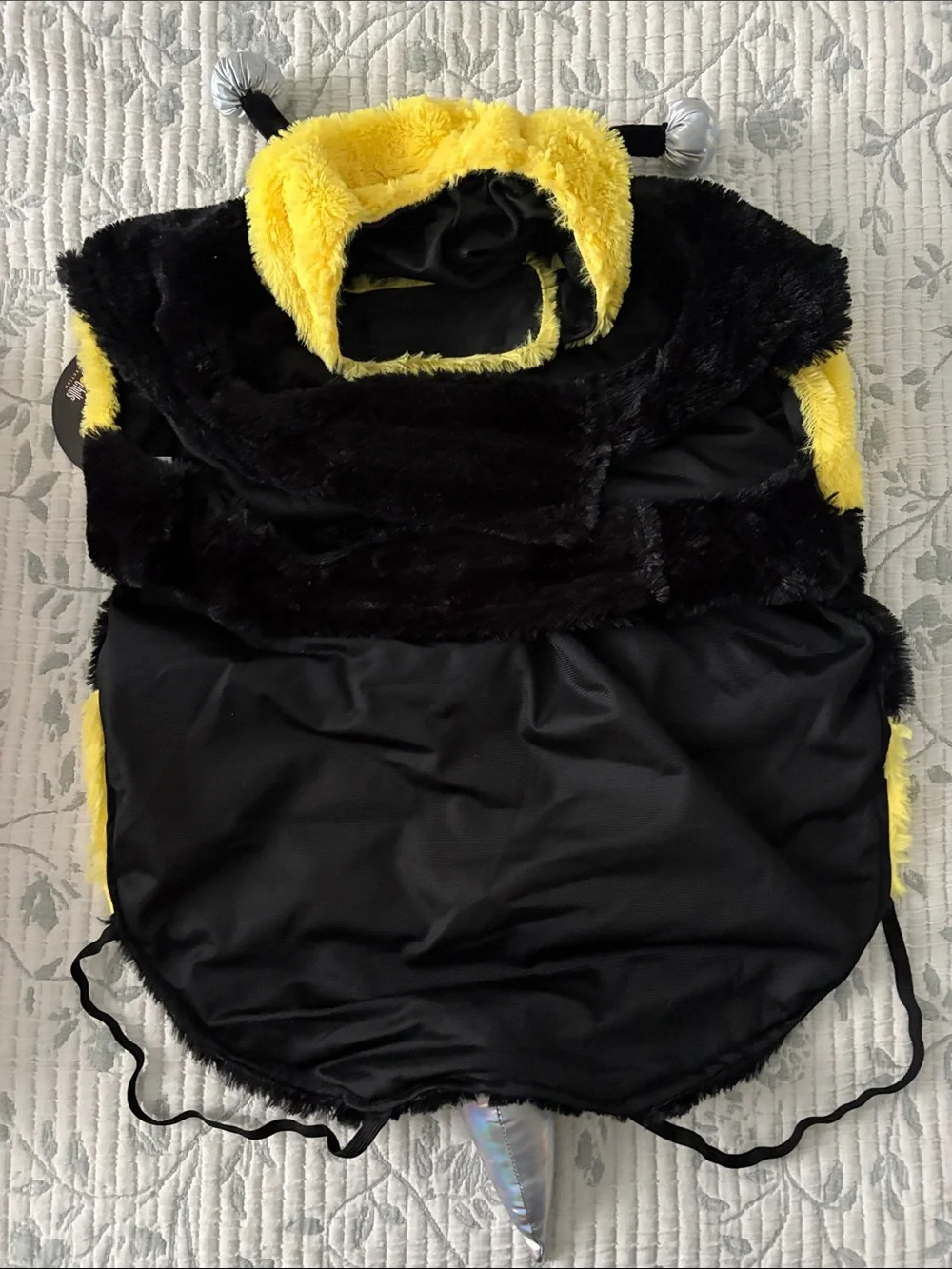 Plush Bumblebee Dog Costume - Yellow & Black